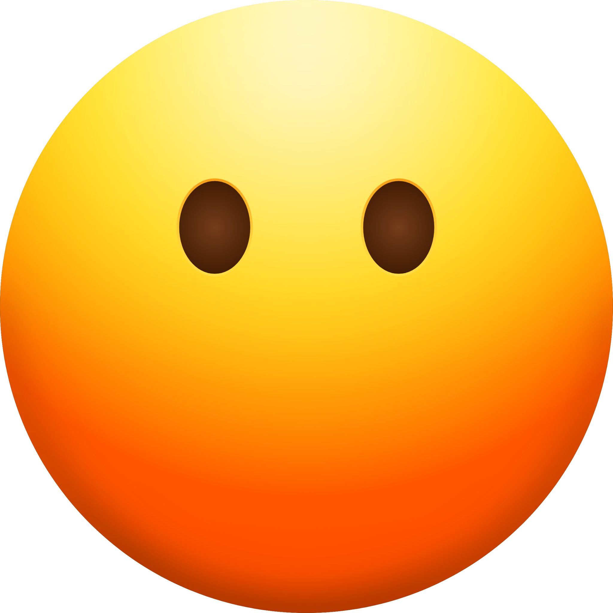 Face Without Mouth Looking Straight emoji