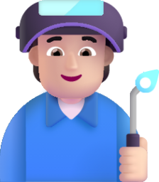 factory worker light emoji