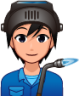 factory worker (plain) emoji