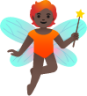 fairy: dark skin tone emoji
