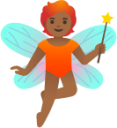 fairy: medium-dark skin tone emoji