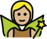 fairy: medium-light skin tone emoji