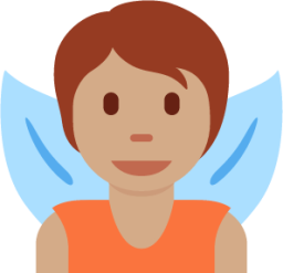 fairy: medium skin tone emoji