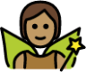 fairy: medium skin tone emoji