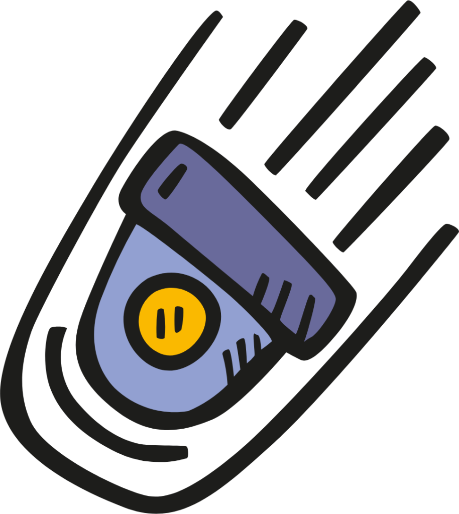 falling space capsule icon