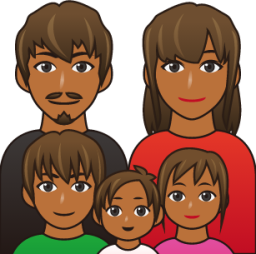 family (brown) emoji