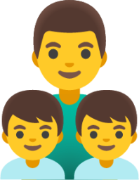 family: man, boy, boy emoji