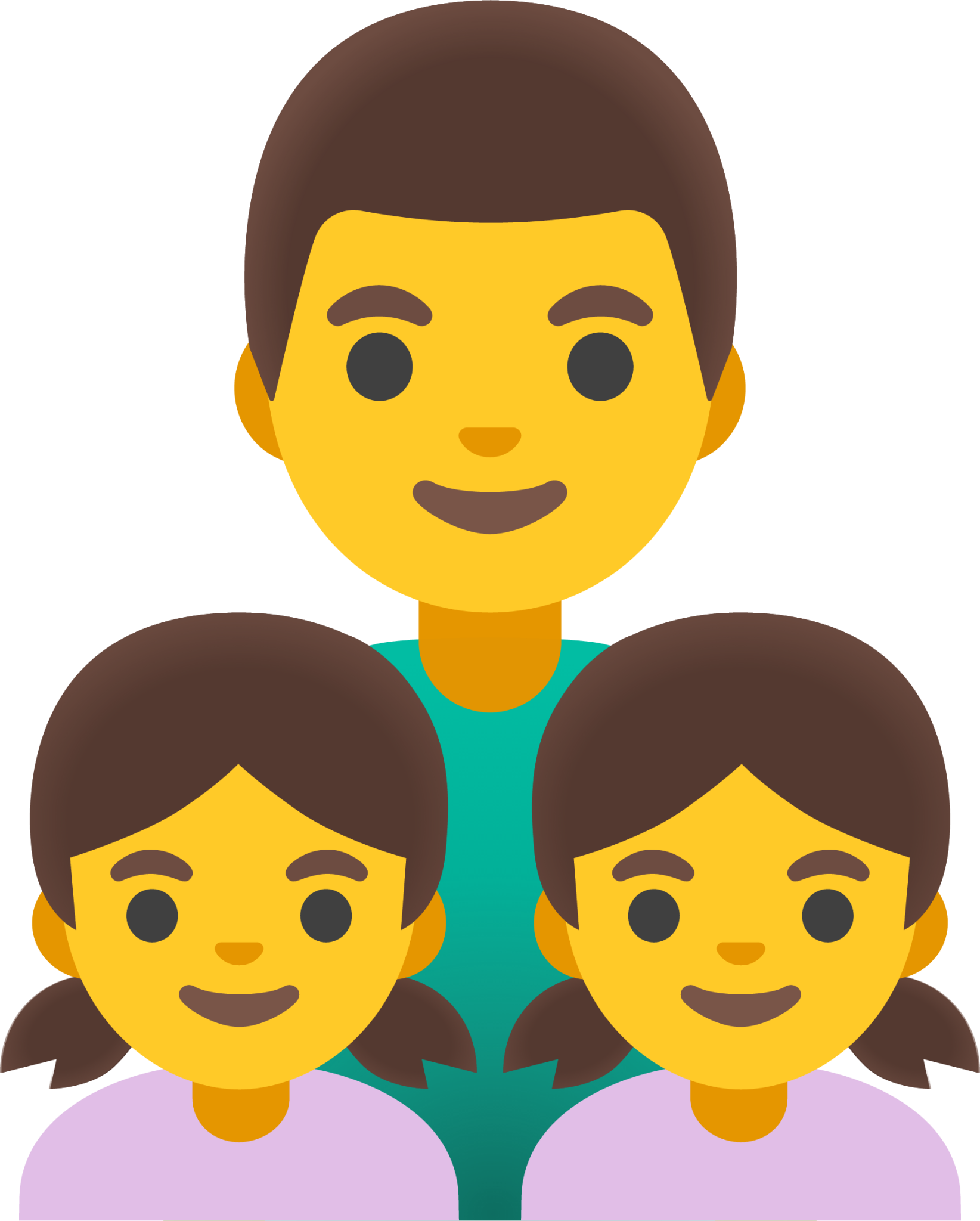 family: man, girl, girl emoji