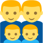 family (man,man,boy,boy) emoji