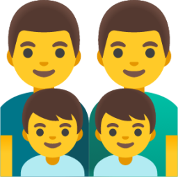 family: man, man, boy, boy emoji