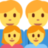 family: man, man, girl, boy emoji