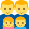 family (man,man,girl,boy) emoji