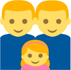 family (man,man,girl) emoji
