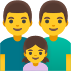 family: man, man, girl emoji