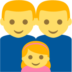 family (man,man,girl) emoji
