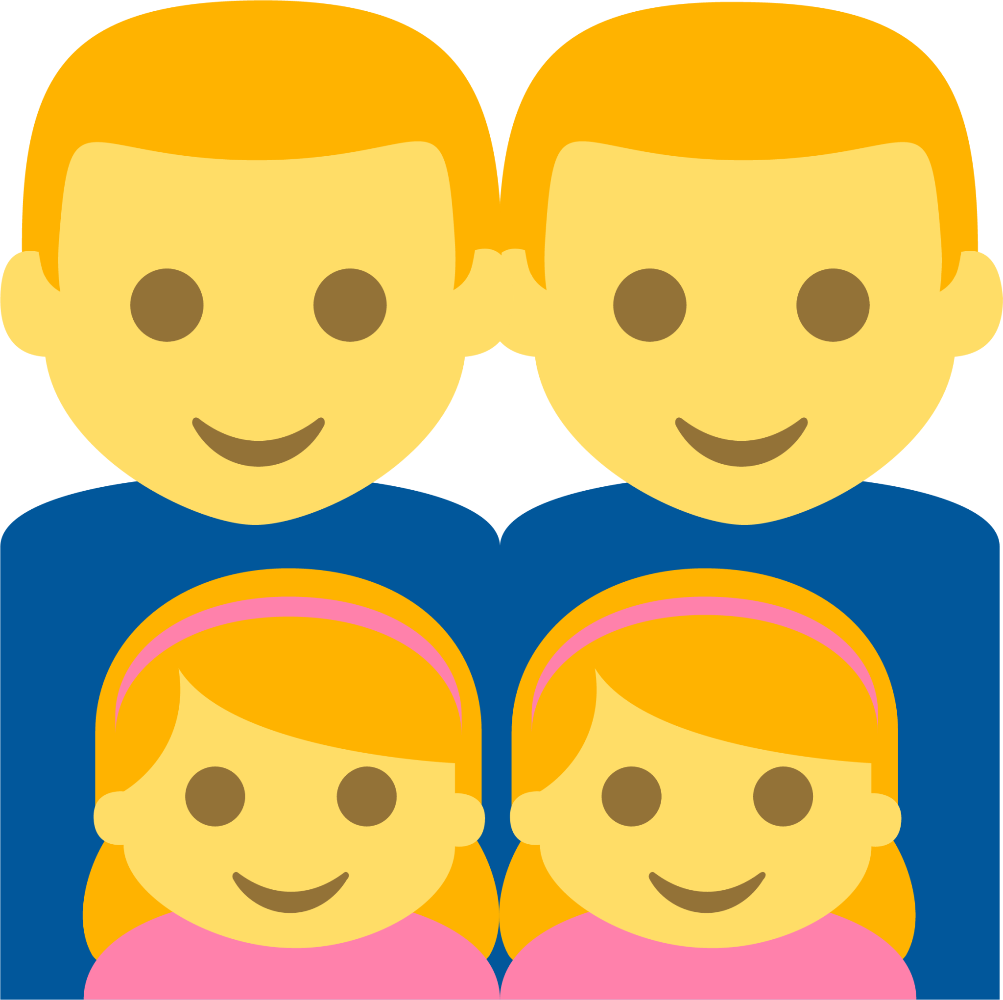 family (man,man,girl,girl) emoji