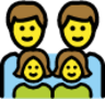 family: man, man, girl, girl emoji