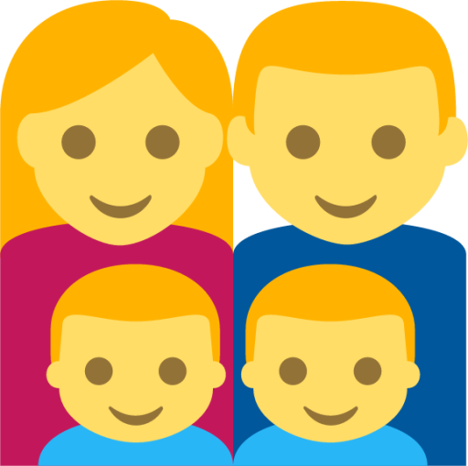family (man,woman,boy,boy) emoji