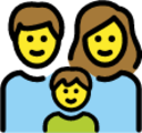 family: man, woman, boy emoji