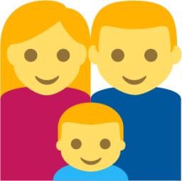 family (man,woman,boy) emoji