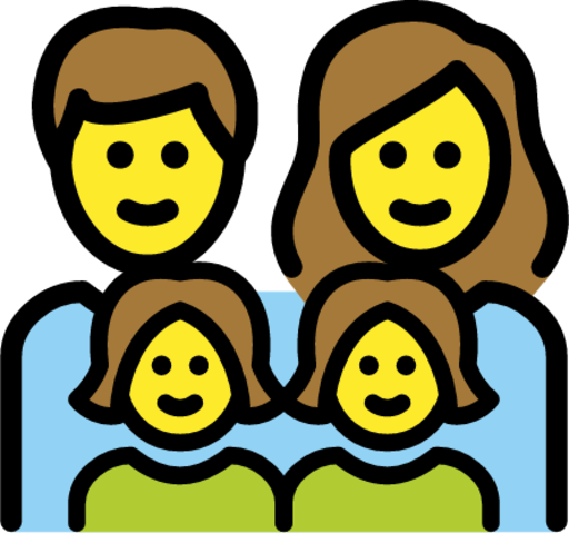 family: man, woman, girl, girl emoji