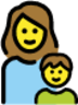 family: woman, boy emoji