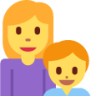 family: woman, boy emoji