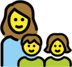 family: woman, girl, boy emoji