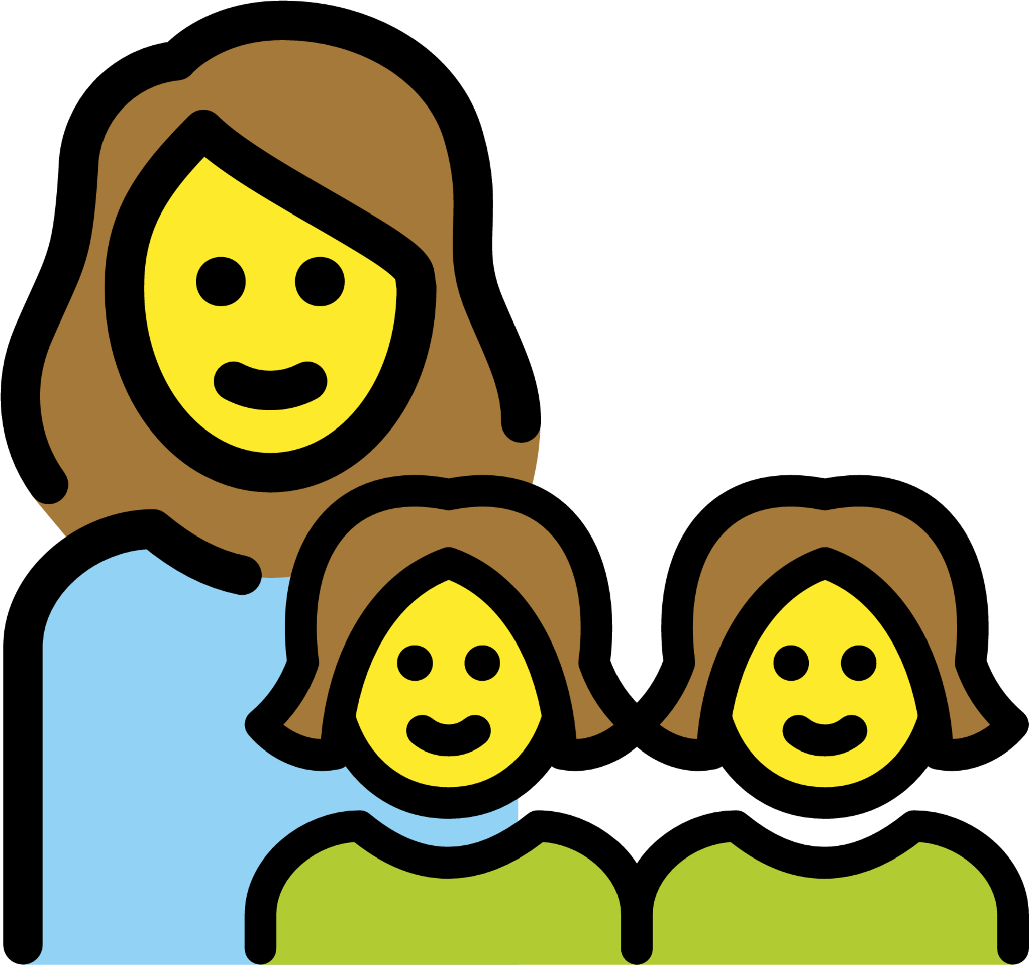 family: woman, girl, girl emoji