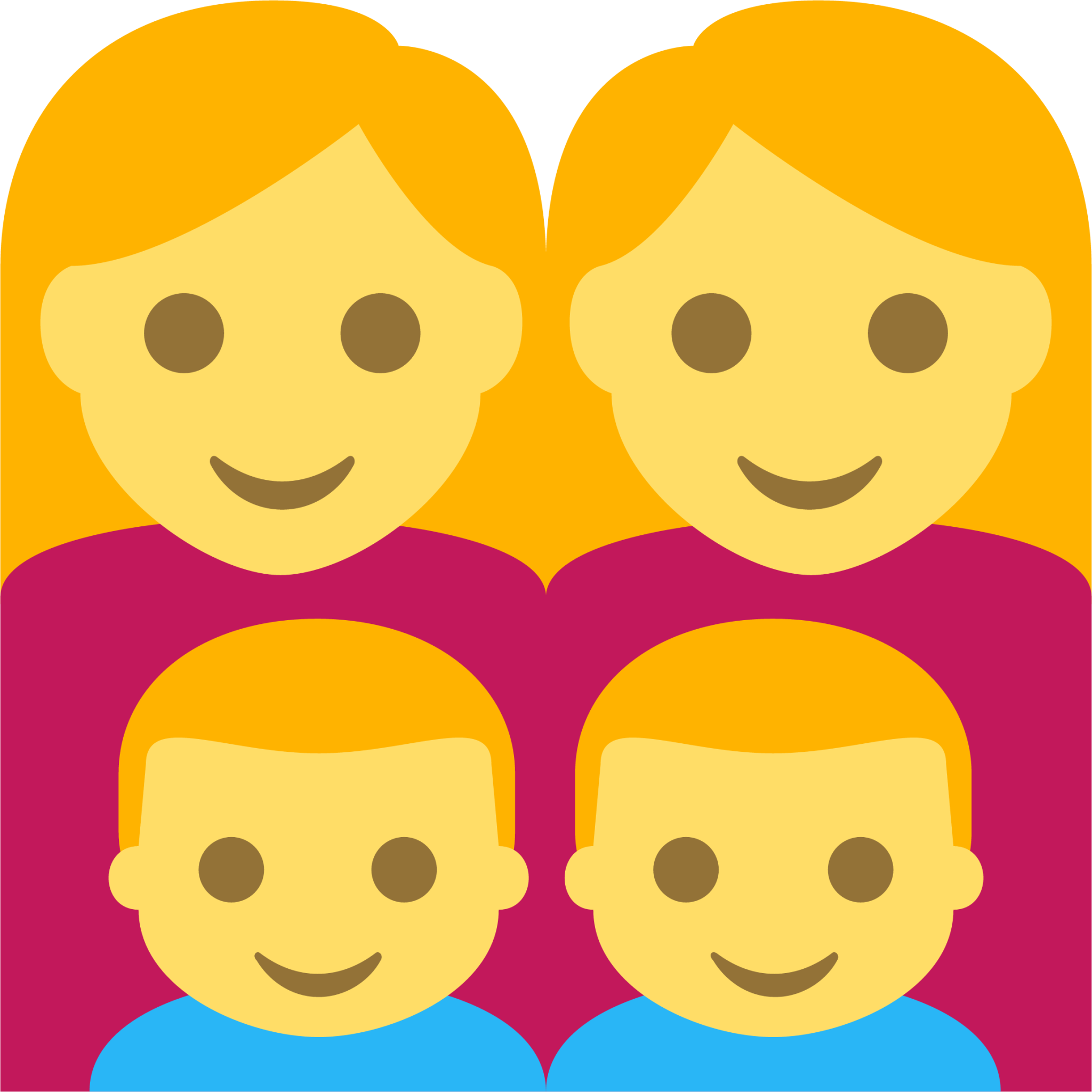 family (woman,woman,boy,boy) emoji