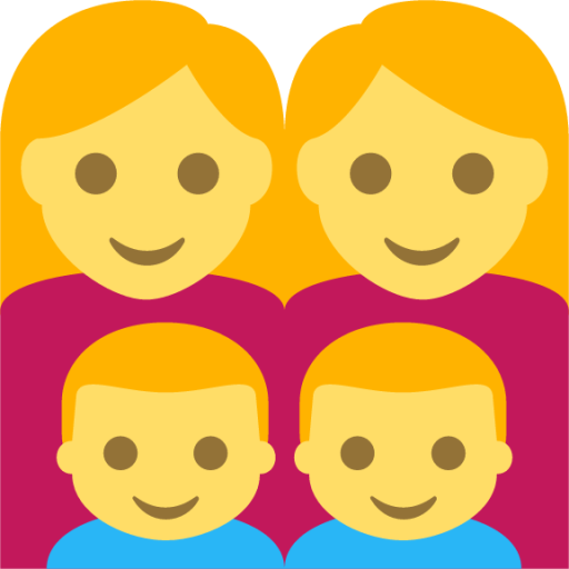 family (woman,woman,boy,boy) emoji