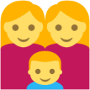 family (woman,woman,boy) emoji