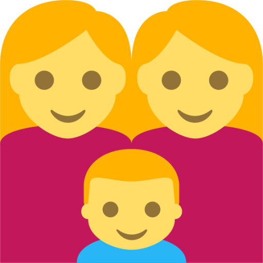 family (woman,woman,boy) emoji