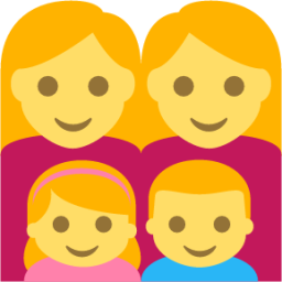 family (woman,woman,girl,boy) emoji