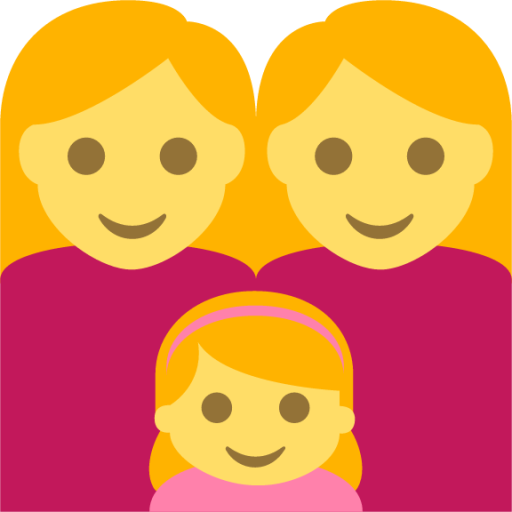 family (woman,woman,girl) emoji