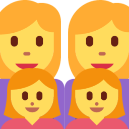 family: woman, woman, girl, girl emoji