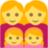 family (woman,woman,girl,girl) emoji