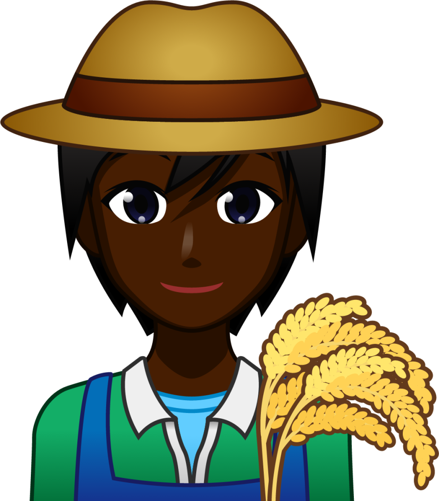 farmer (black) emoji