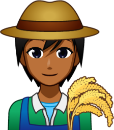 farmer (brown) emoji
