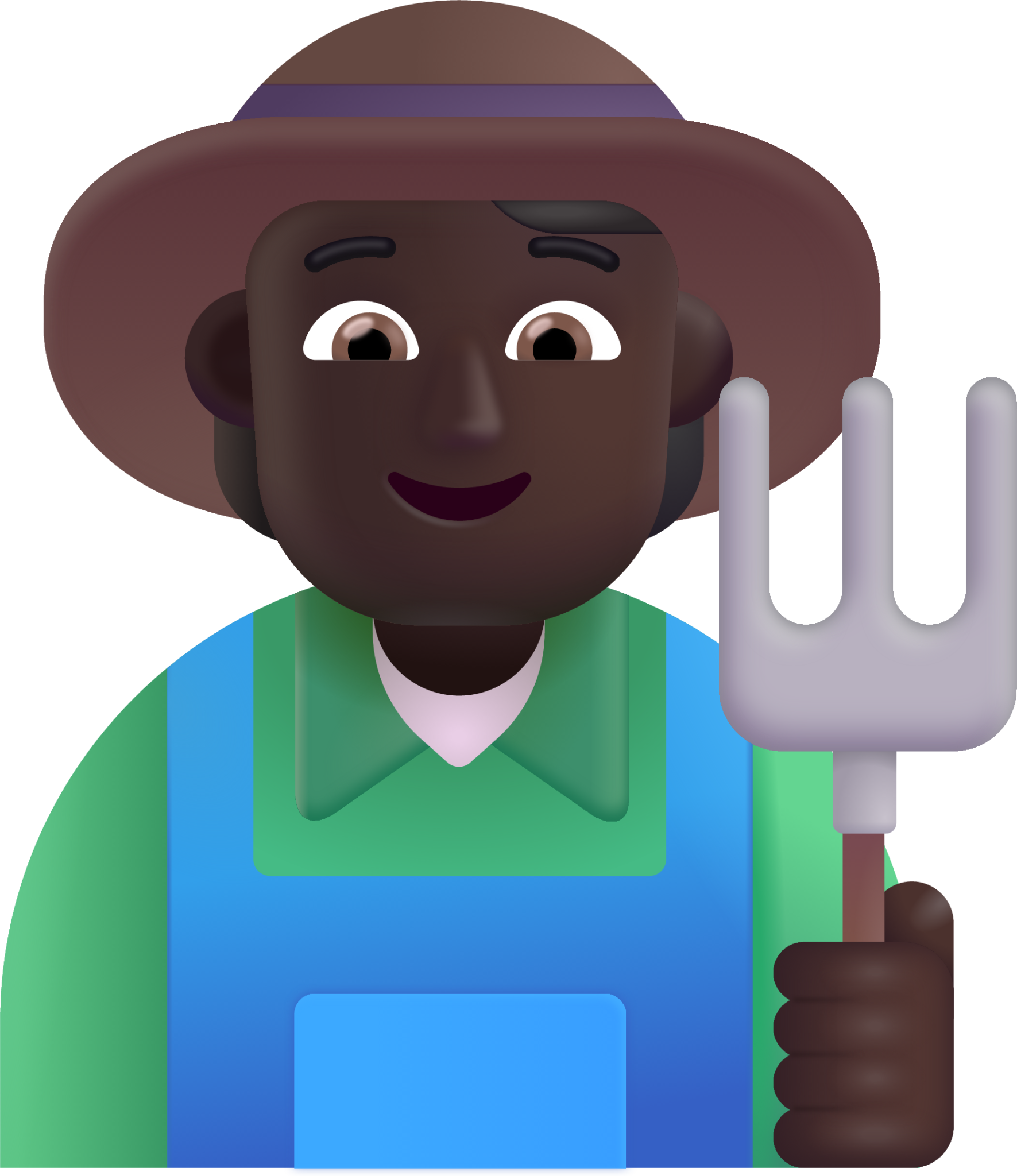 farmer dark emoji