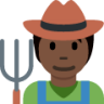 farmer: dark skin tone emoji
