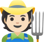 farmer: light skin tone emoji