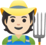 farmer: light skin tone emoji