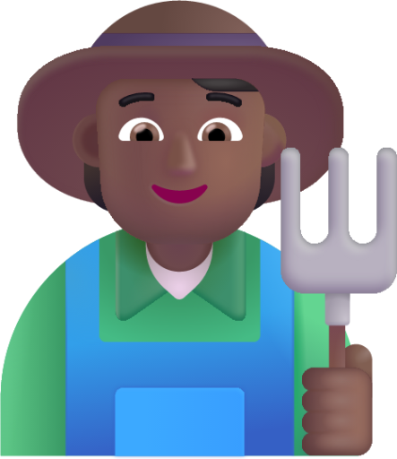 farmer medium dark emoji