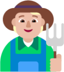 farmer medium light emoji