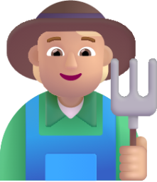 farmer medium light emoji