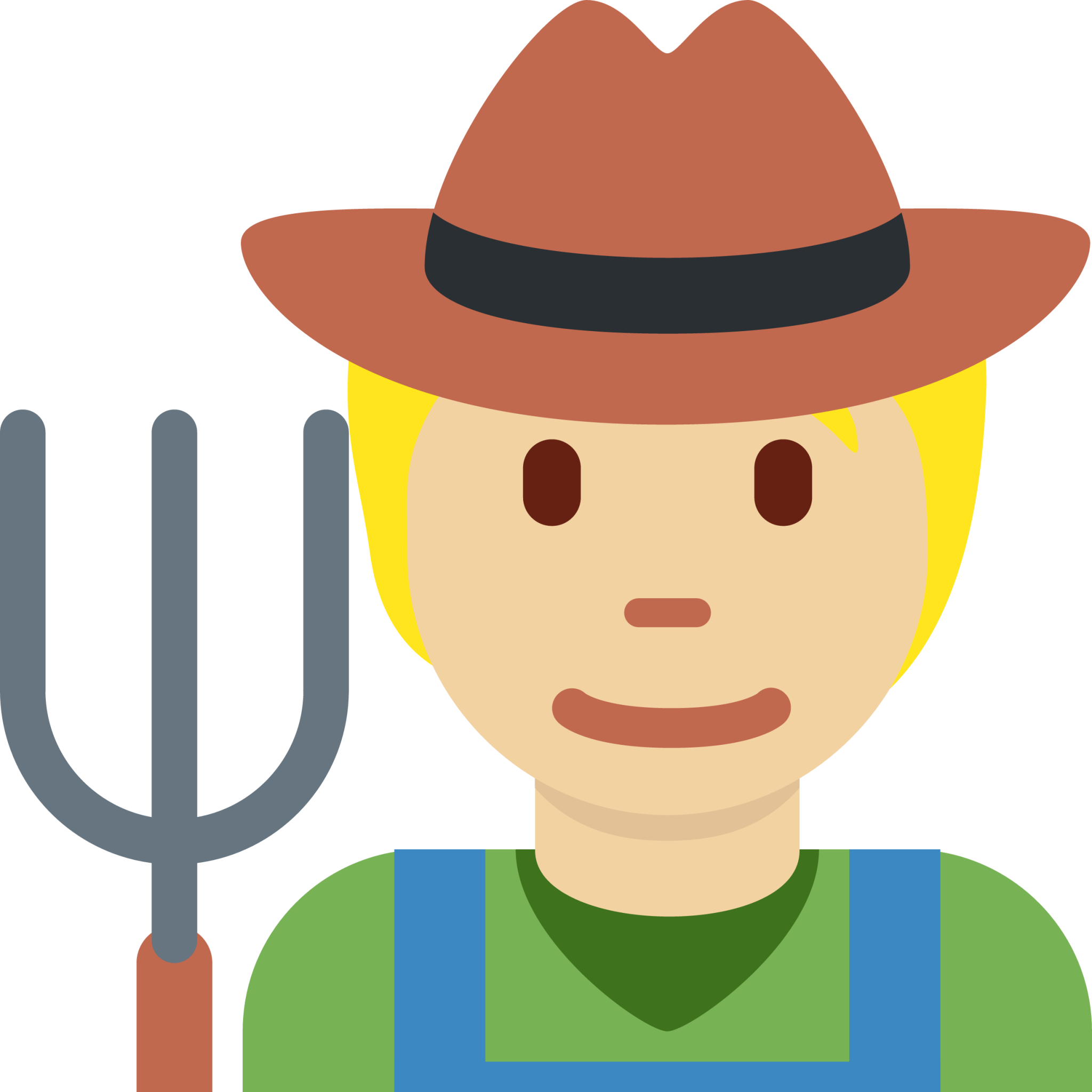farmer: medium-light skin tone emoji