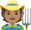 farmer: medium skin tone emoji