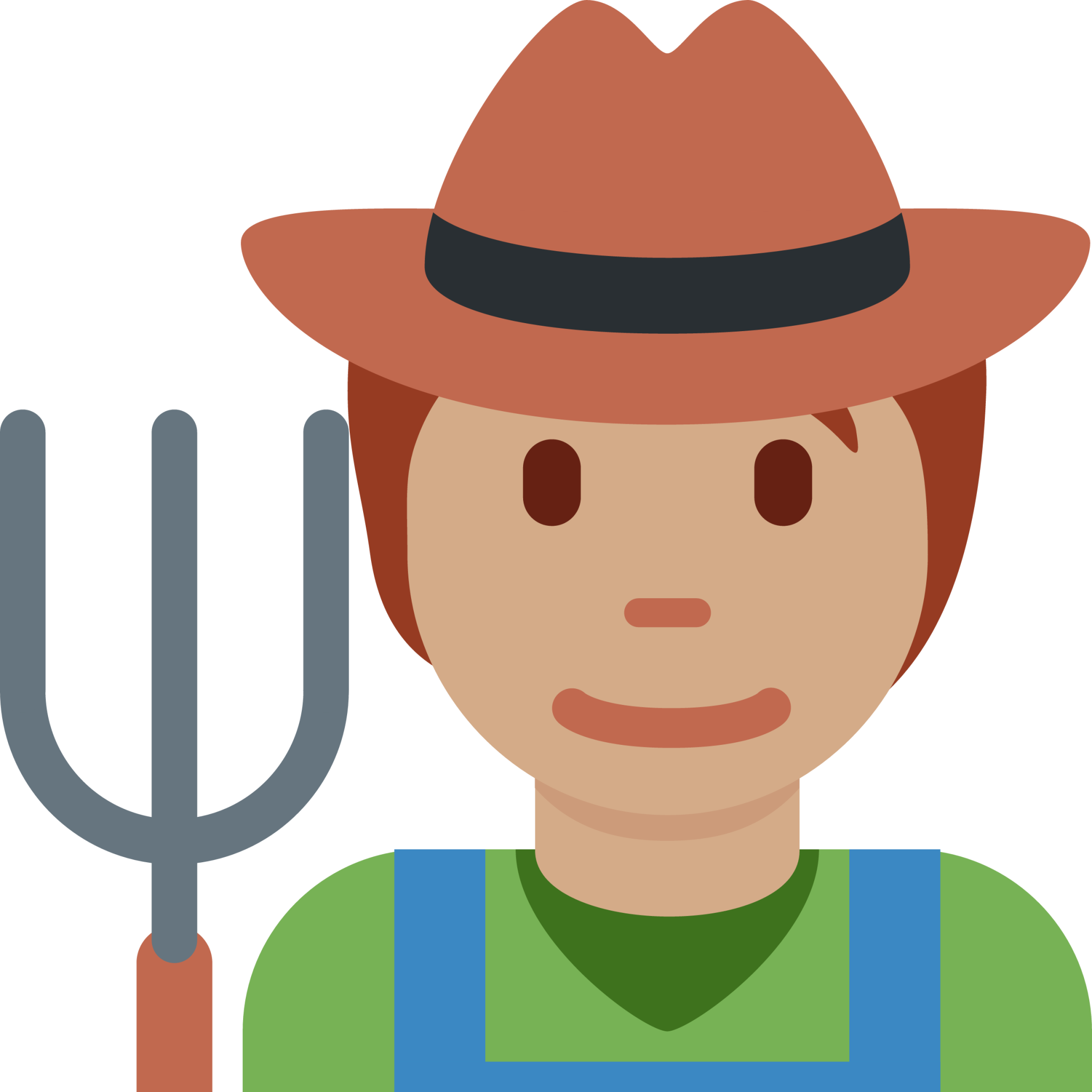 farmer: medium skin tone emoji