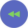 fast backward circle icon